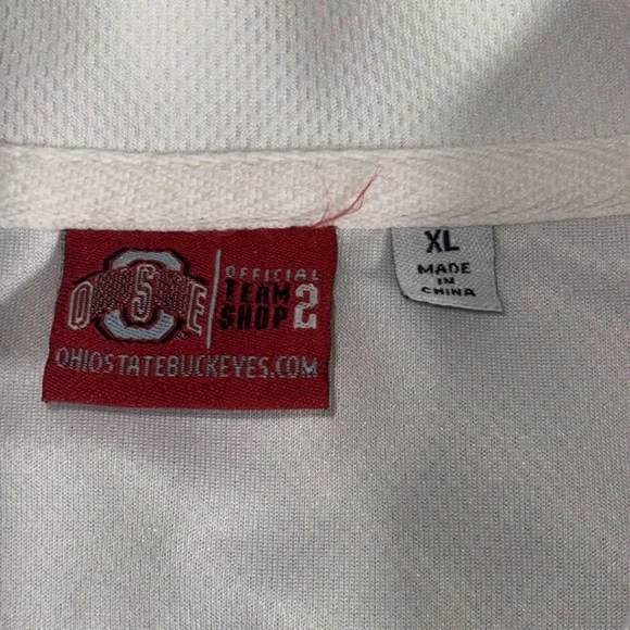 Ohio State University XL women’s sleeveless polo shirt white football buckeyes - Picture 3 of 8